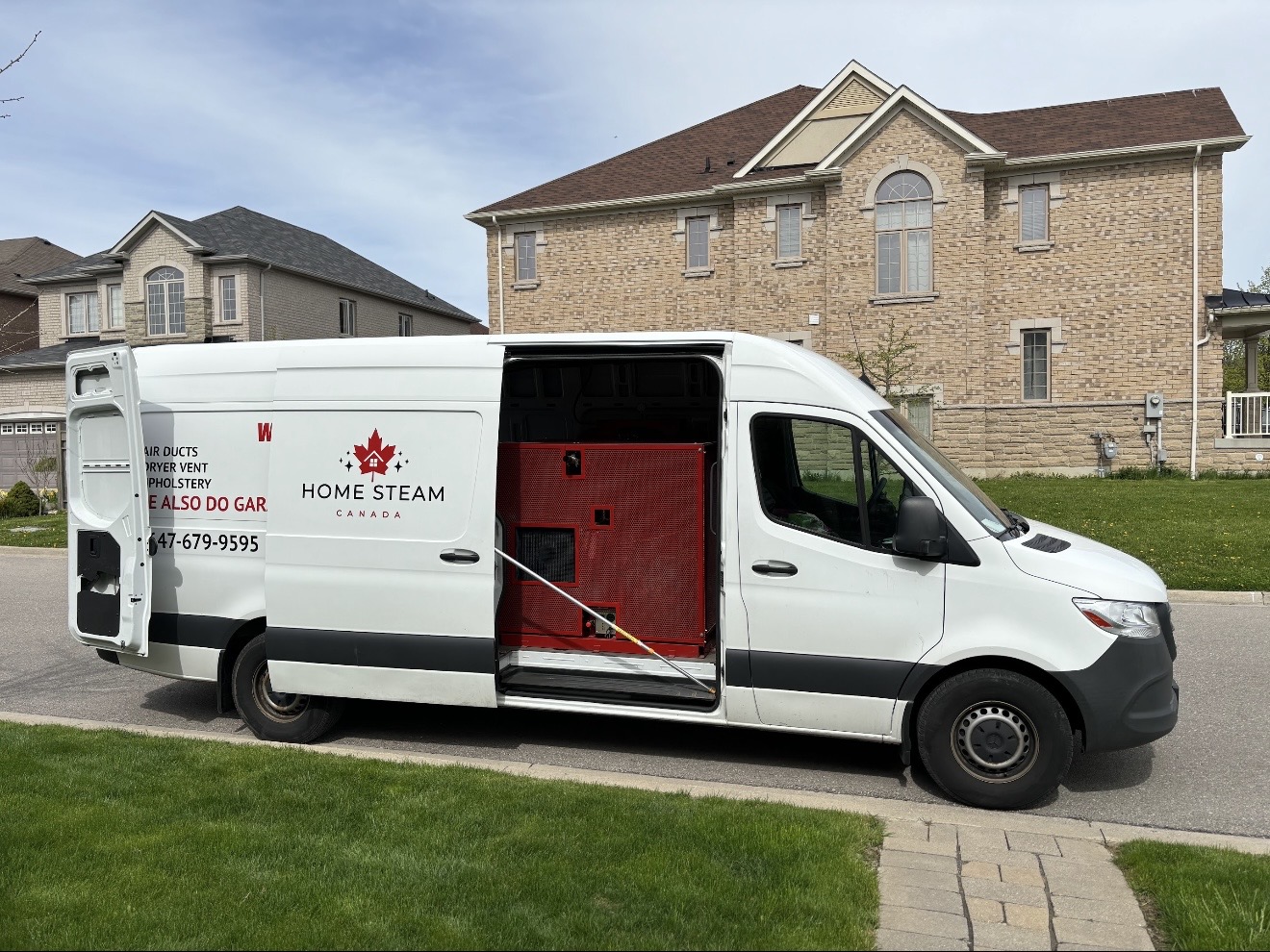 Home Steam Canada service van with professional equipment